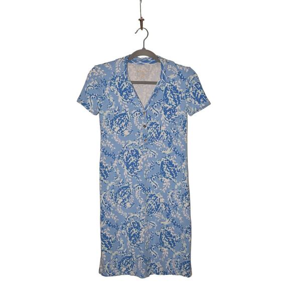 LILLY PULIZER $138‎ Sadie Polo Shirt Dress Blue Peri Turtley Awesome XXS - Picture 1 of 3